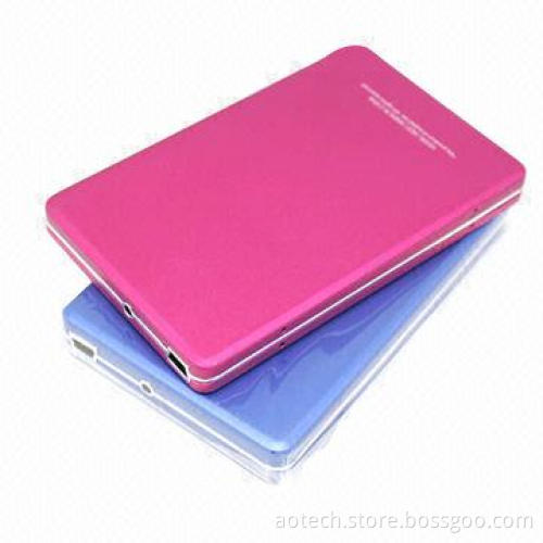 External hard drive case, supports 2.5 SATA hard drive up to 500GB